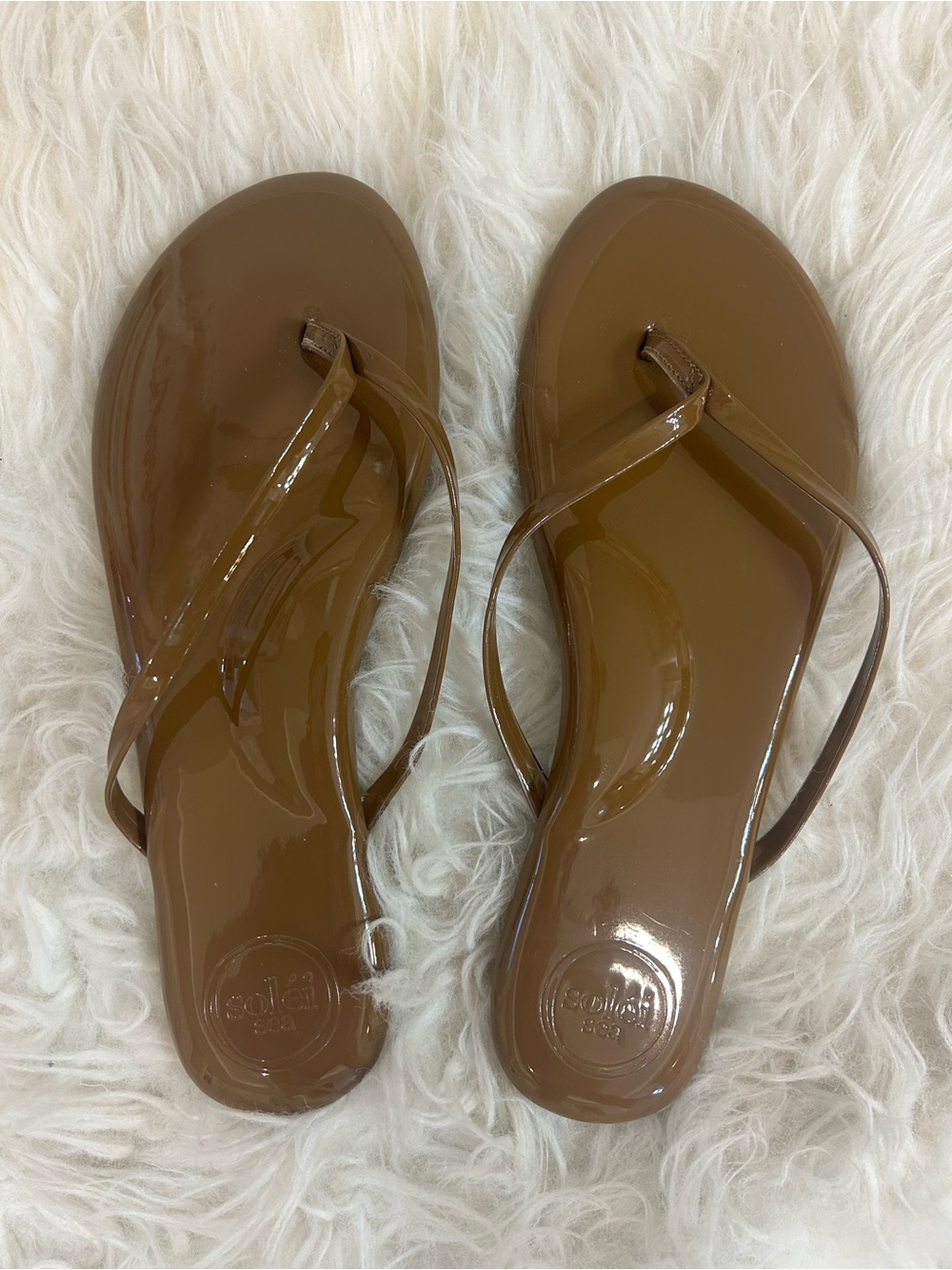 Brown Women's Jelly Flip Flop Sandals Soléi Sea